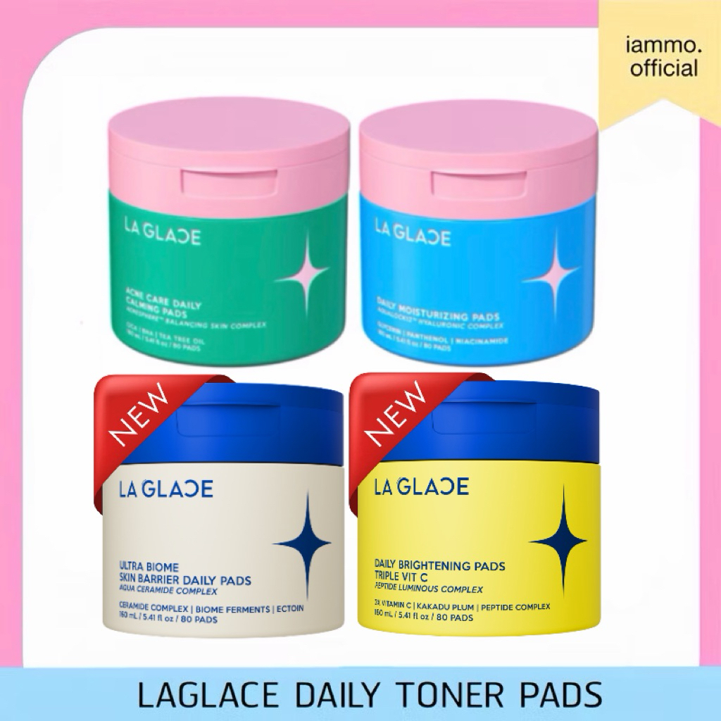 Laglace Daily Toner Pads/ Moisturizing/Acne 80 แผ่น แพดโทนเนอร์ลากลาส ลากลาส