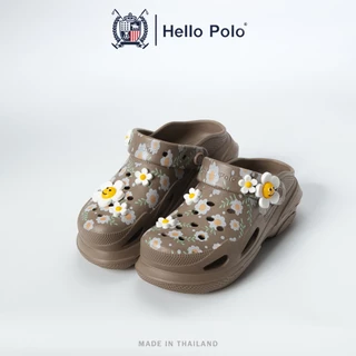 Hello Polo รองเท้าแตะผู้หญิง รองเท้าแตะแพลตฟอร์ม น่ารัก ลายดอกเดซี่ กันลื่นและทนทาน แฟชั่น รองเท้า แตะ วัสดุ EVA HP8053B