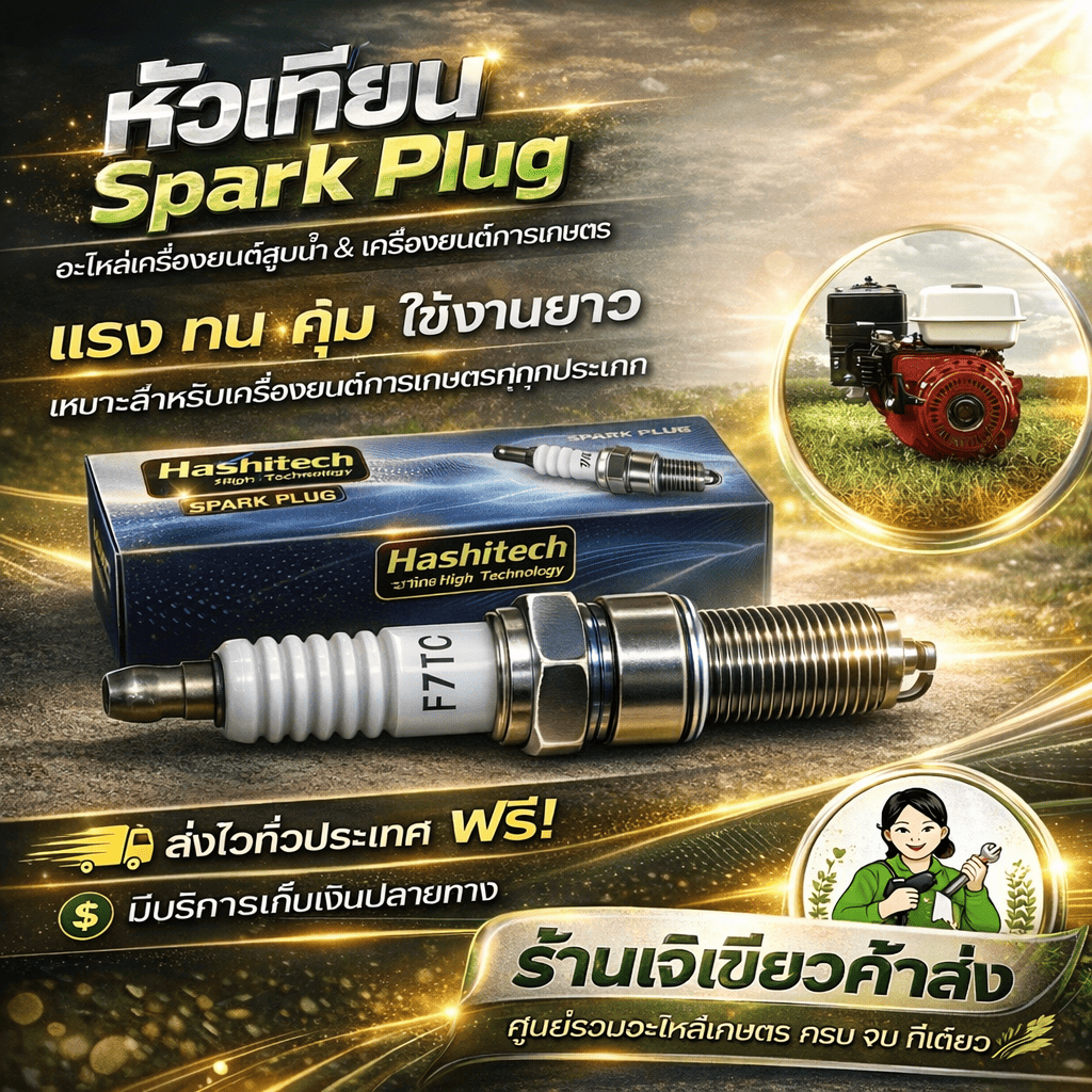 หัวเทียน GX160 GX168 เครื่องยนต์ 5.5 6.5 แรง GX160 GX168 GX200