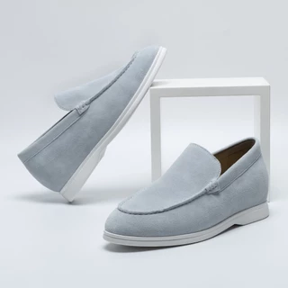 Suede Loafers - รองเท้าหนังกลับทรงโลฟเฟอร์เพิ่มความสูง 5 ซม. | รองเท้าเสริมส้น Chuniverse