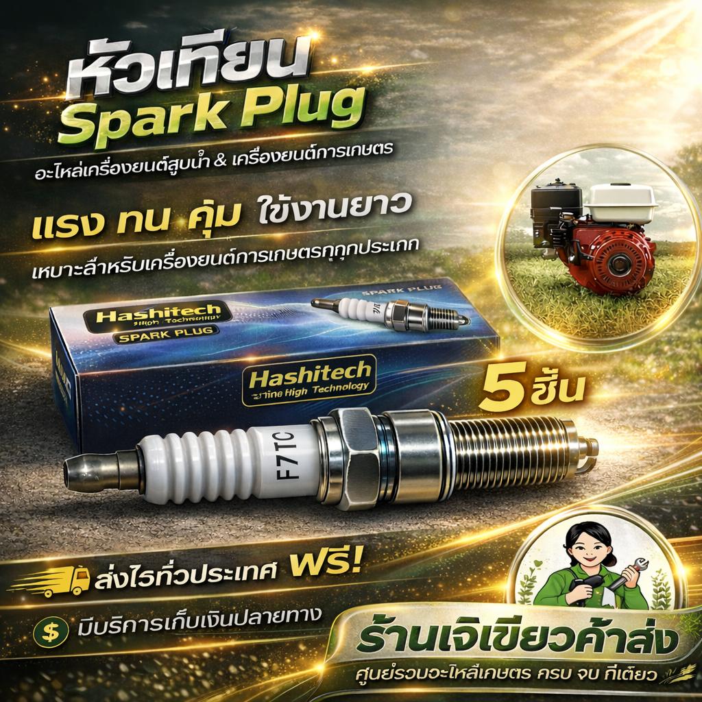 แพ็ค 5 ชิ้น หัวเทียน GX160 GX168 เครื่องยนต์ 5.5 6.5 แรง GX160 GX168 GX200