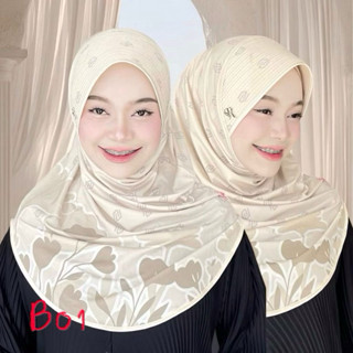 ✨ผ้าคลุมฮิญาบ รุ่น ผ้ายืดพิมพ์ลาย ไซส์M Syukron ✨