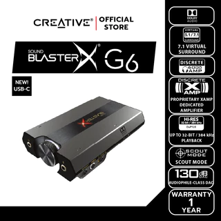 CREATIVE SOUND CARD Sound Blaster G6 USB-C External USB Sound Card - ซาวด์การ์ด USB DAC/Amp