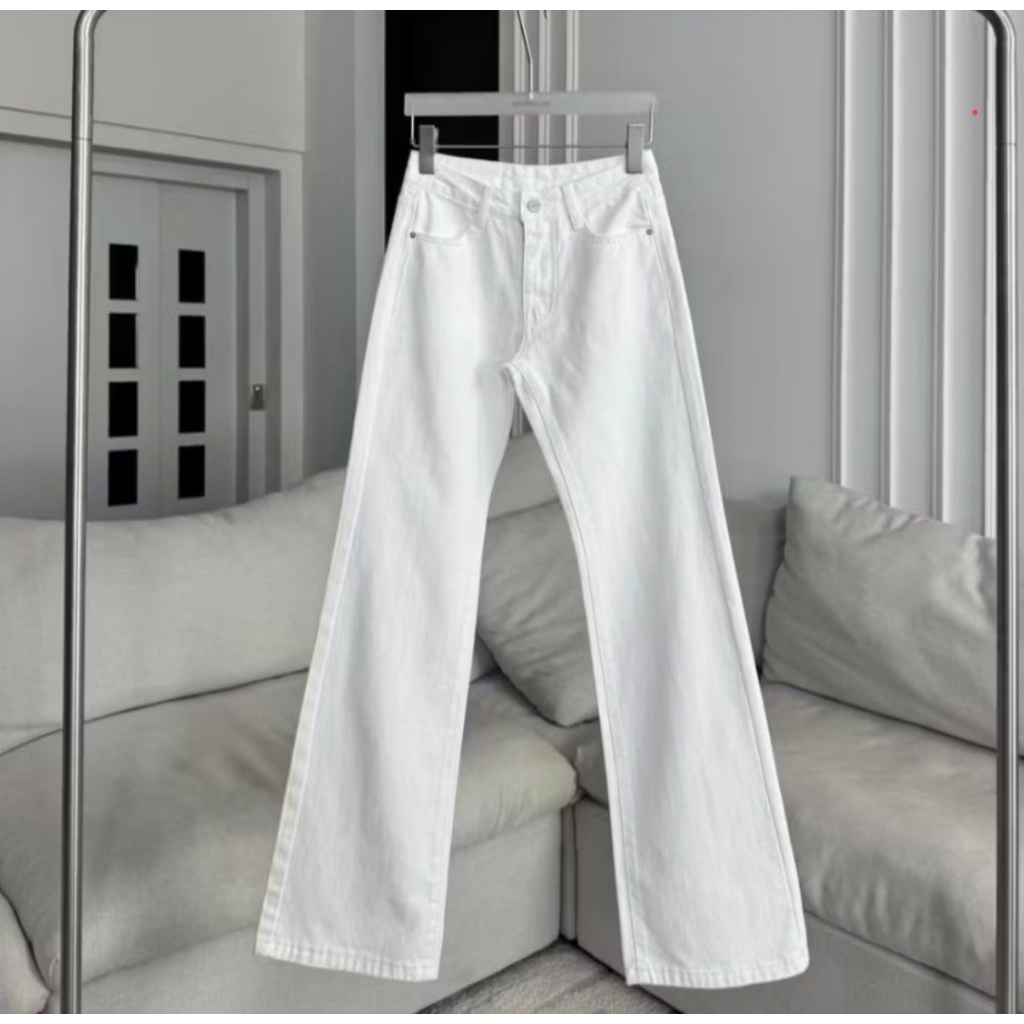 PTJ32193 กางเกงยีนส์ขากระบอกเล็กเอวต่ำ PROMTHONG