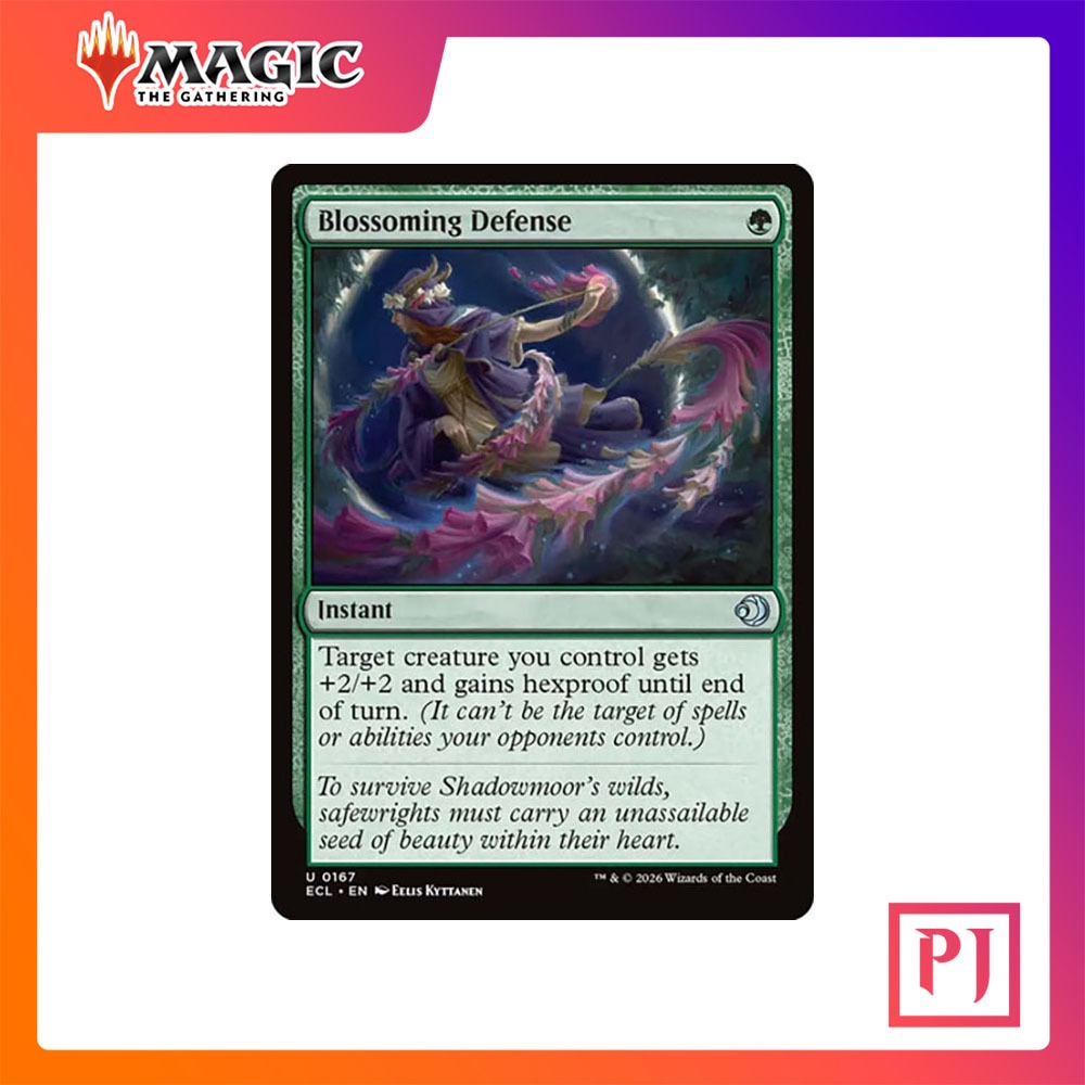 [MTG] Blossoming Defense [ECL] [GREEN] [UNCOM] [NORMAL] [ENG] (การ์ดเมจิค / Magic the Gathering)