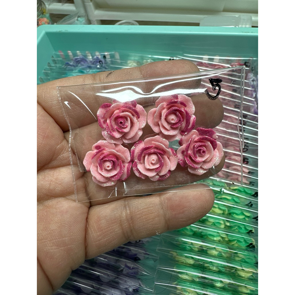 DD 1-DD100 12-18มิลเนื้อทรายทูโทน เรซิ่นดอกไม้ ตกแต่งยาดม งานdiy ราคา ถูกที่สุด ดีลบีเคเค แกลเลอรีภาพที่ 5