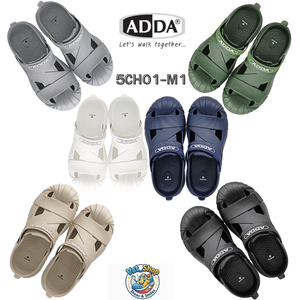 ADDA รุ่น 5CH01-M1 รองเท้า EVA Foam ผู้ชาย เดินดีดี หัวปิด หัวโต เบา ไม่อับชื้น ใส่สบาย ไซส์ 7-10