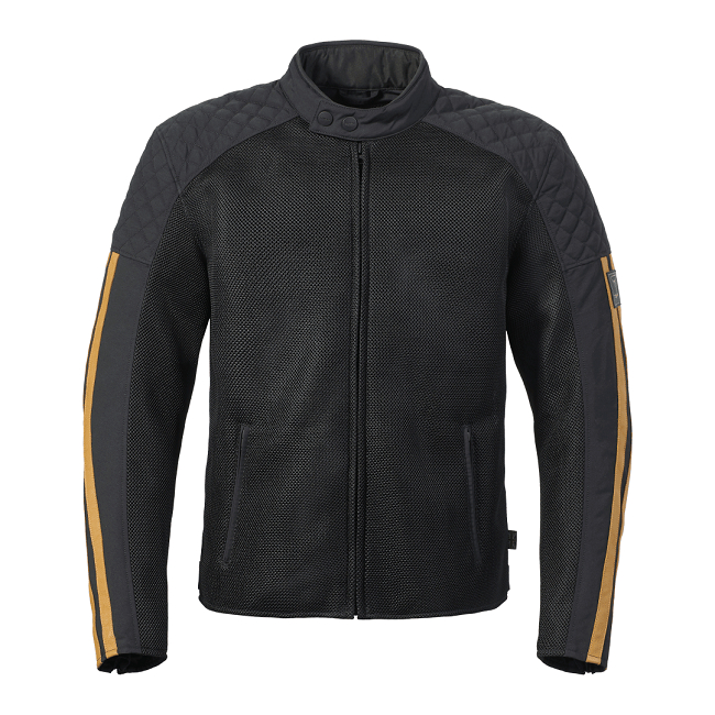 เสื้อแจ็คเก็ตแบรนด์TRIUMPH BRADDAN RETRO MESH JACKET BLACK / GOLD MTES25302