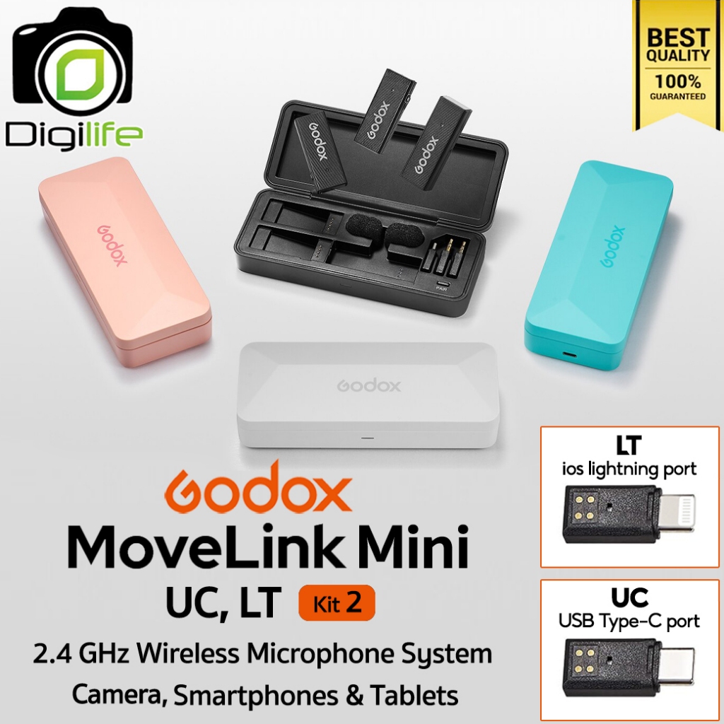 ลดล้างสต๊อก – Godox Microphone MoveLink Mini ,Wireless Microphone 2.4GHz สำหรับ Camera Smartphone & Tablets / Digilife ราคา ถูกที่สุด ดีลบีเคเค รูปภาพหลัก