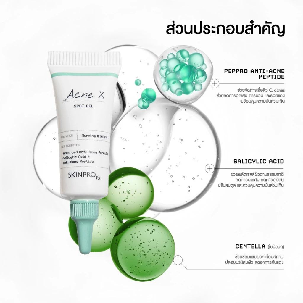 SKINPRO Rx Acne X Spot Gel 6ml เจลแต้มสิว ยุบไว ลดปัญหาสิวได้อย่างตรงจุด thumbnail 3
