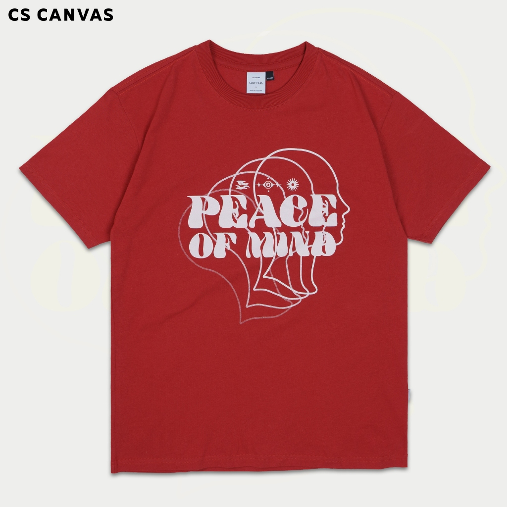 CS CANVAS /Cozy Feel เสื้อยืดผู้ใหญ่ทรงรีแล็กซ์ ลายความสบายใจ ผ้า cotton 100% ใส่สบาย ไม่ร้อน Characters Studio