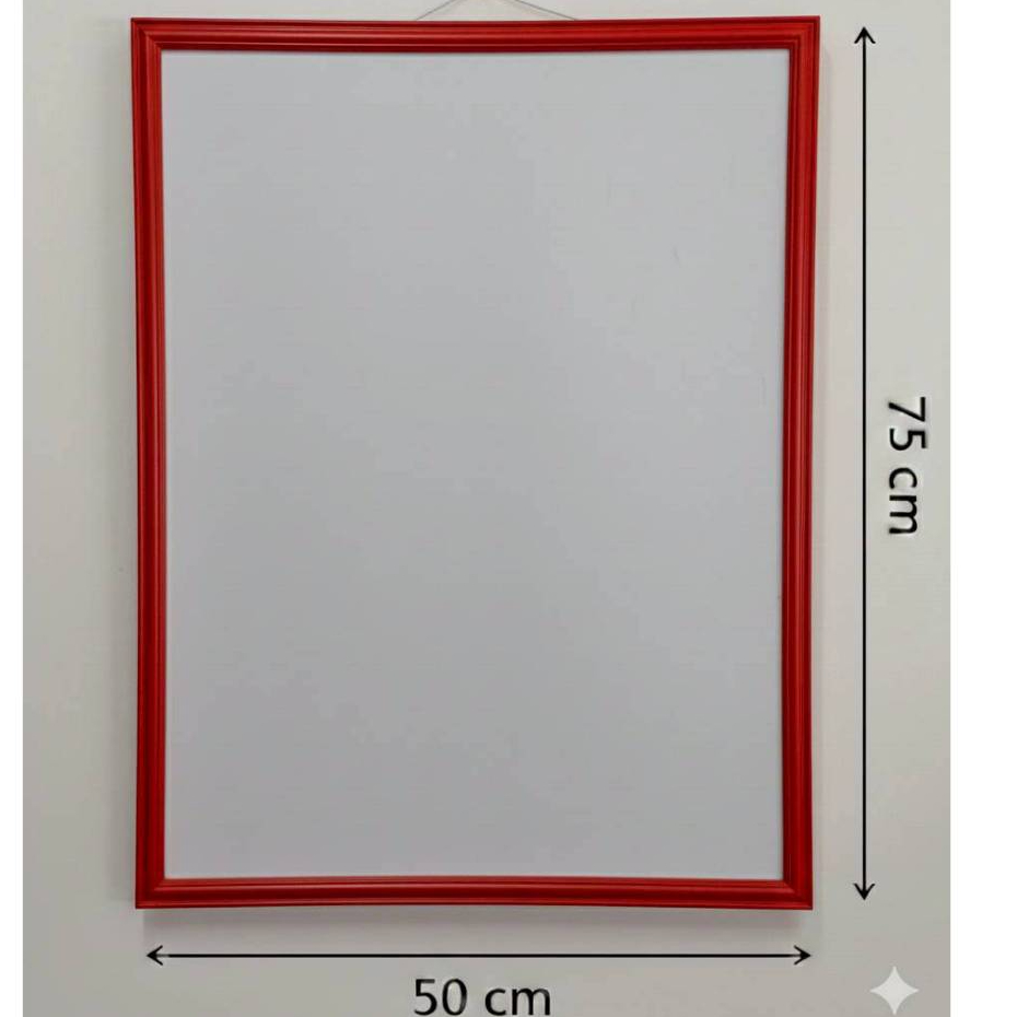 กรอบรูปสีแดง 75x50 cm.กรอบรูป75x50 cm.สีแดง กรอบรูปไซส์ใหญ่ ดีไซน์มินิมอล น้ำหนักเบา