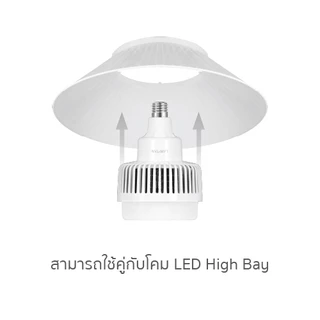 LAMPTAN หลอดไฟกำลังวัตต์สูง LED HIGH BAY AERODYNAMICS แสงขาว พร้อมรูระบายอากาศที่หลอด ขั้วE40 App
