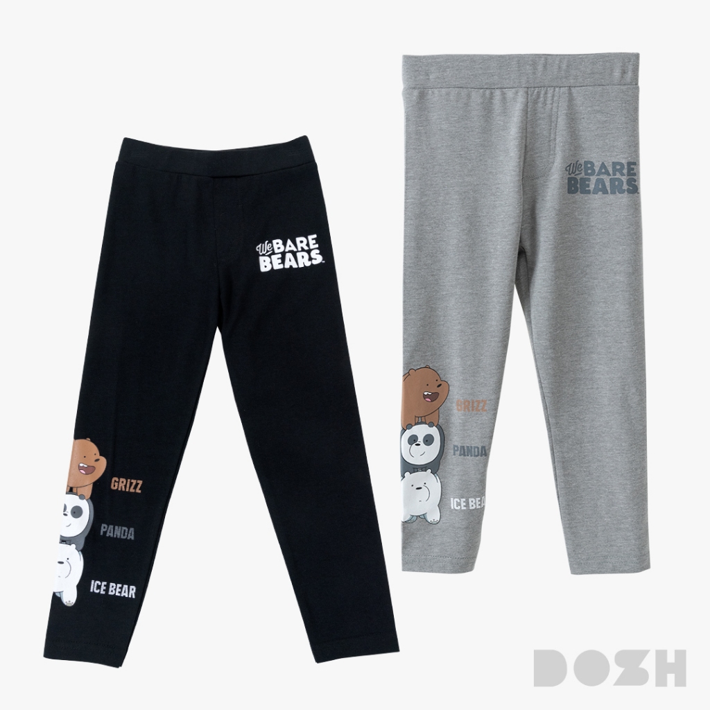 DOSH GIRL'S LEGGINGS WE BARE BEARS กางเกงเลกกิ้งเด็กหญิง 2สี (เทา-ดำ) FBBGL1000 (4-12)