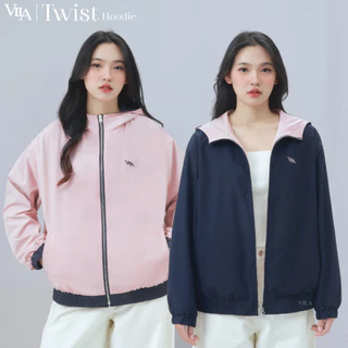 VILA | Twist Hoodie VL122 เสื้อแจ็คเก็ต ฮู้ด ใส่ได้ทั้ง 2 ด้าน