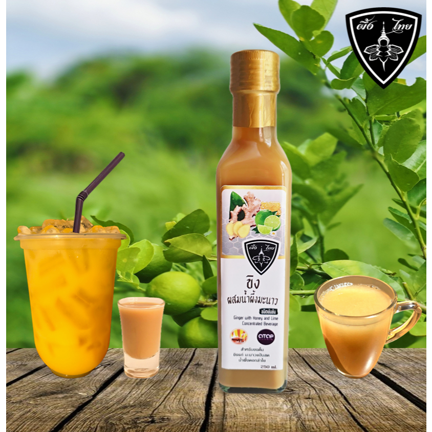ขิงผสมนํ้าผึ้งมะนาวชนิดเข้มข้น 500 ml Ginger with Honey and Lime concentrated beverage 500ml