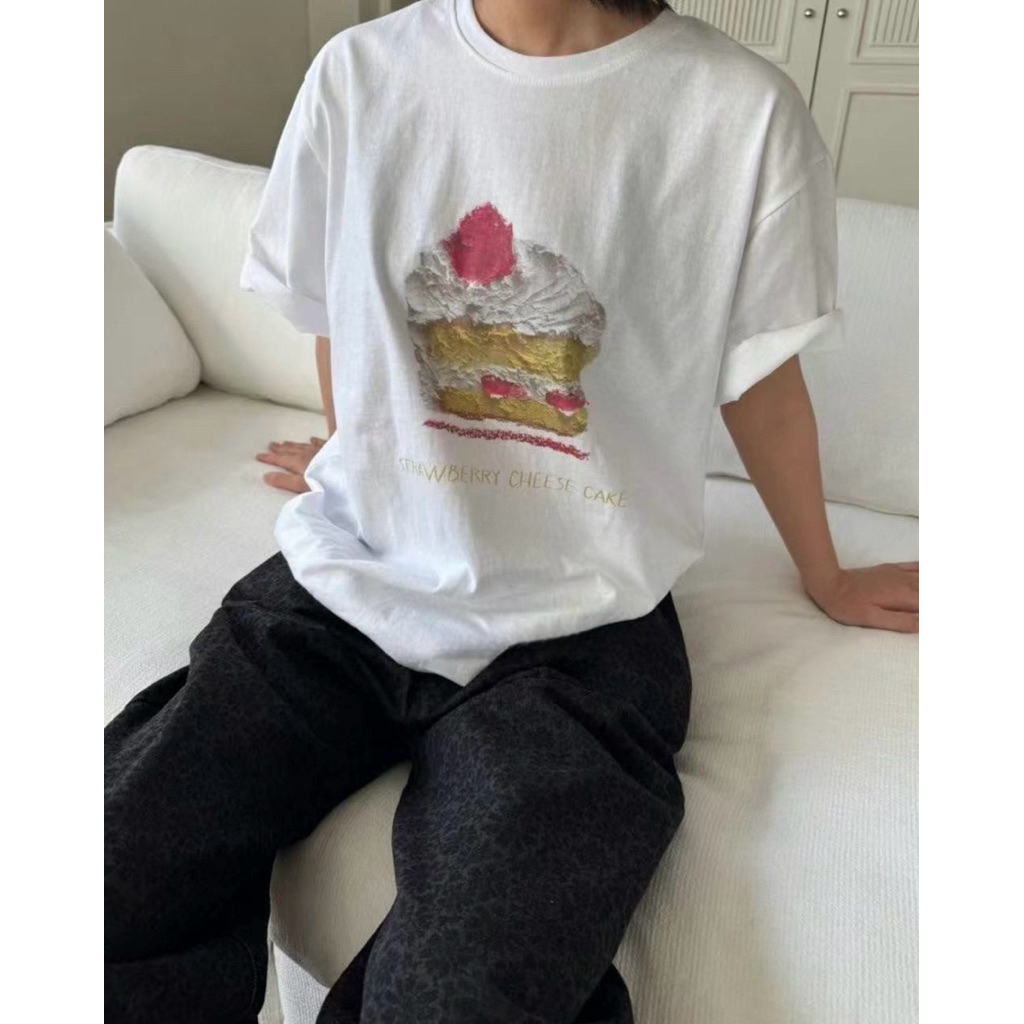 8884# เสื้อยืดคอกลมแขนสั้น สกรีนลายช่วงอก เนื้อผ้าดี ใส่สบาย  TAG:WG.WE 🇰🇷 - รูปที่ 6