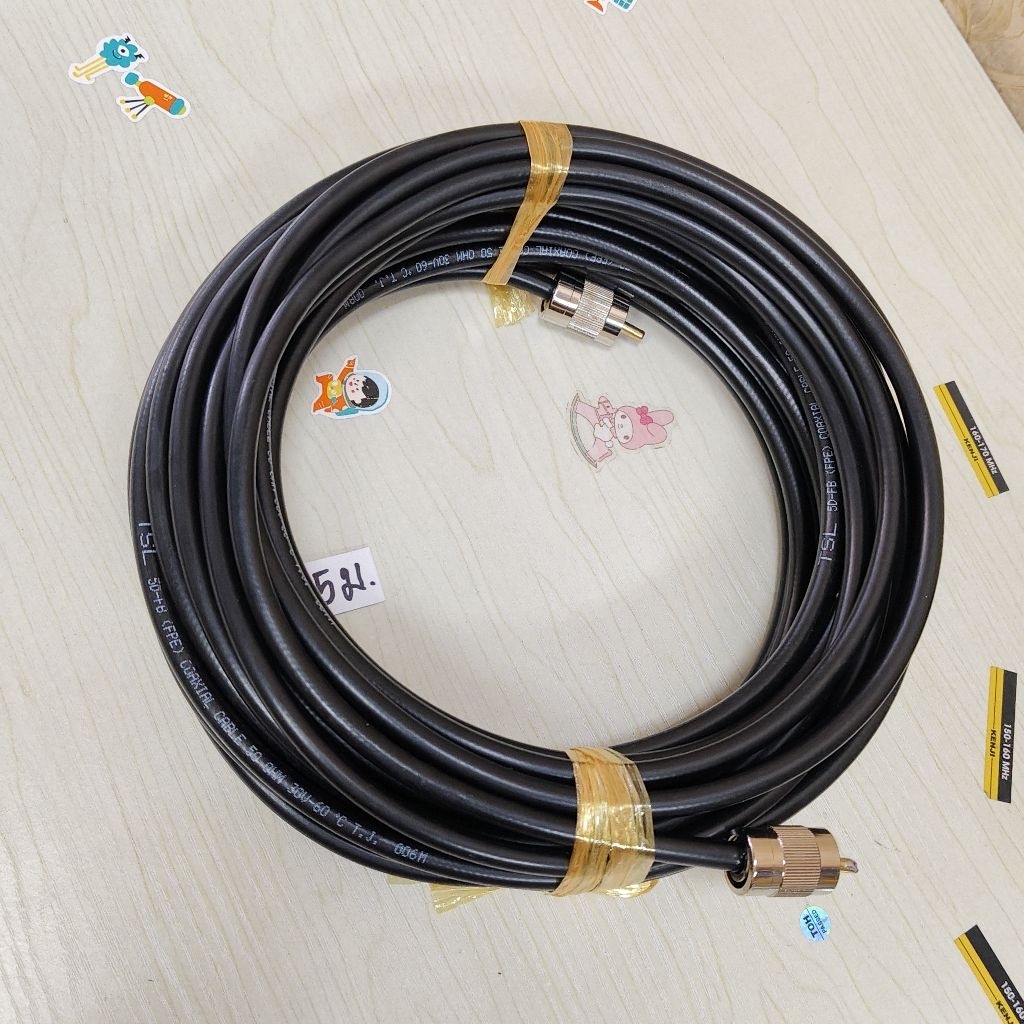 สาย5DFB/TSLสายสัญญาณพร้อมขั้วPL259+PL259