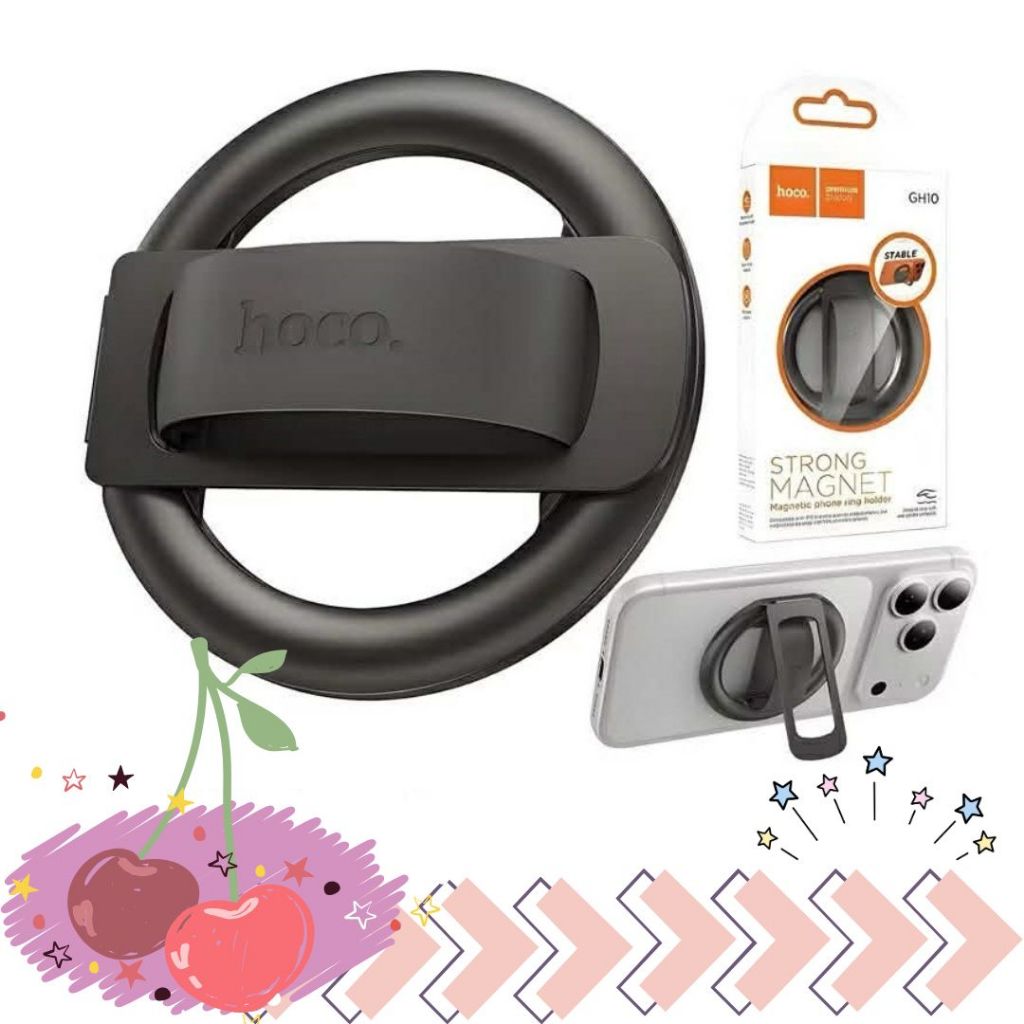 พร้อมส่งจากไทย HOCO GH10 2in1 Magnatic Ring Holder แหวนแม่เหล็กติดมือถือ พับเก็บได้ แข็งแรง ใช้งานง่