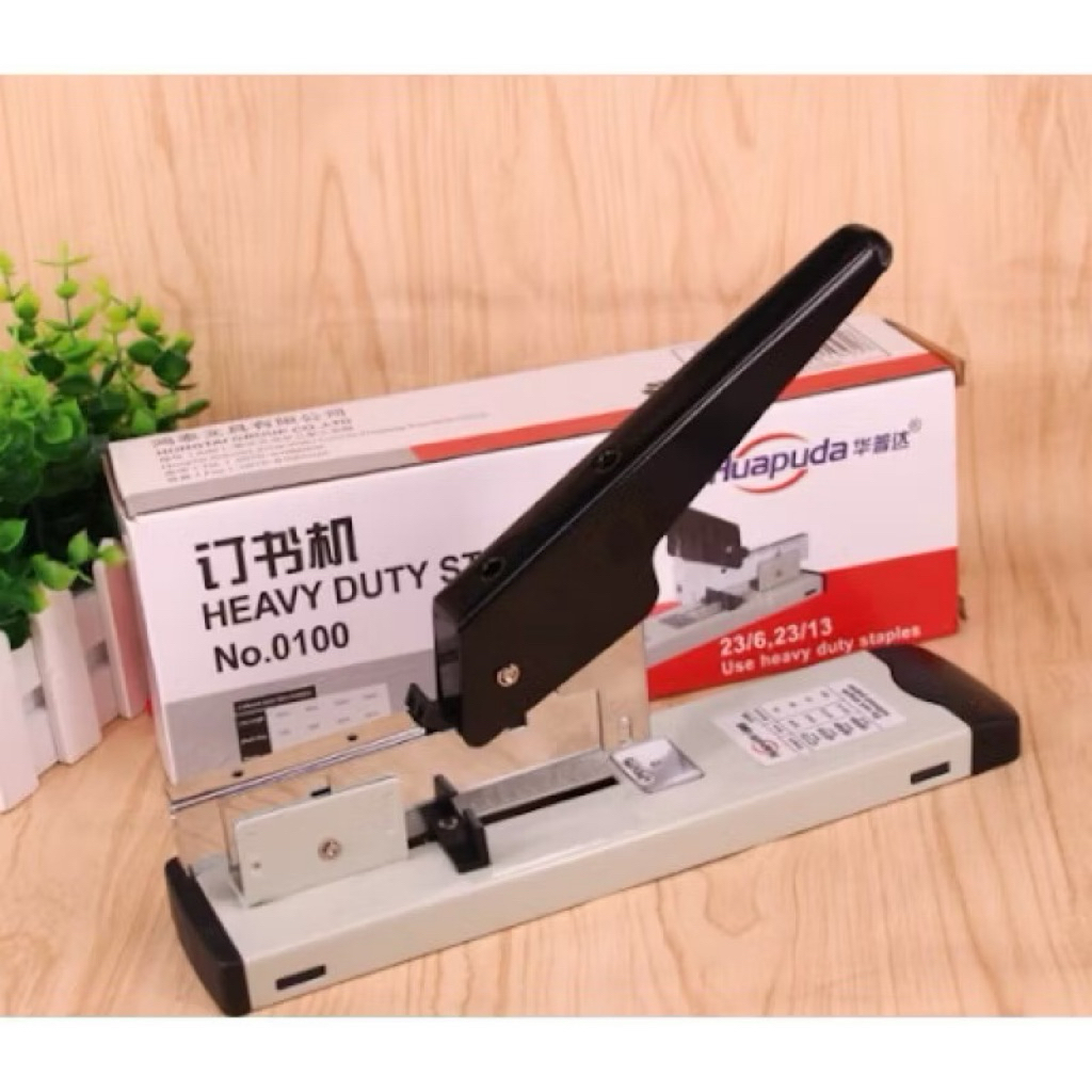 NO._0100เครื่องเย็บกระดาษขนาดใหญ่ แบบตั้งโต๊ะรับกระดาษหนาจำนวน 100 แผ่น ขนาด: 6.5 x 11 x 27.5 ซม