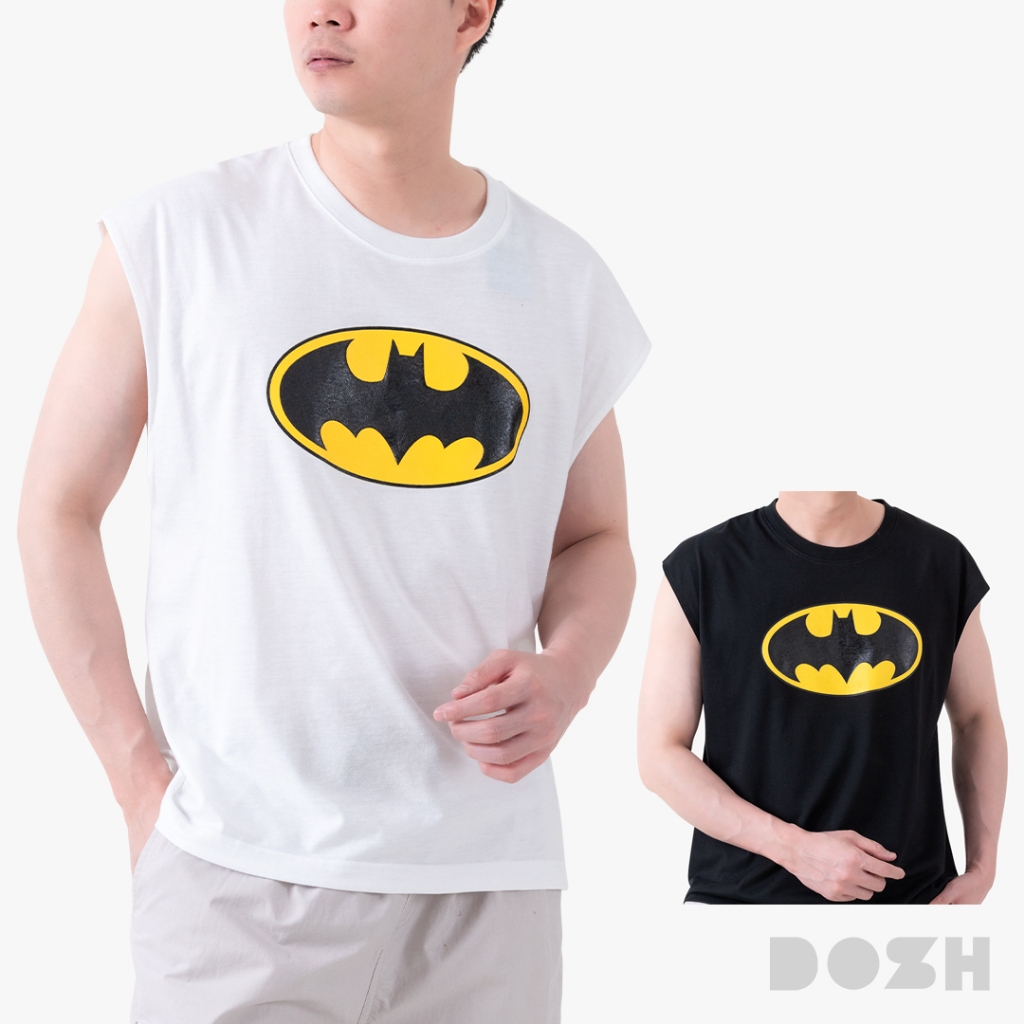 DOSH-UT MEN'S TANK TOP BATMAN เสื้อยืดคอกลม แขนกุด 2สี (ดำ-ขาว) 1FLBMT5062 (S-2XL)