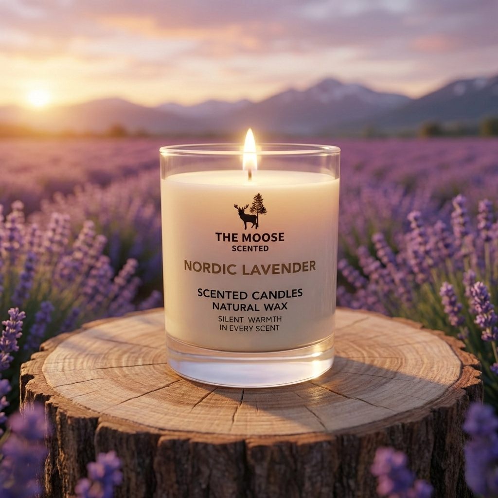 เทียนหอม Soy Wax กลิ่นลาเวนเดอร์ Nordic Lavender 240g The Moose Scented เทียนหอมไขถั่วเหลือง ผ่อนคลาย ของขวัญ