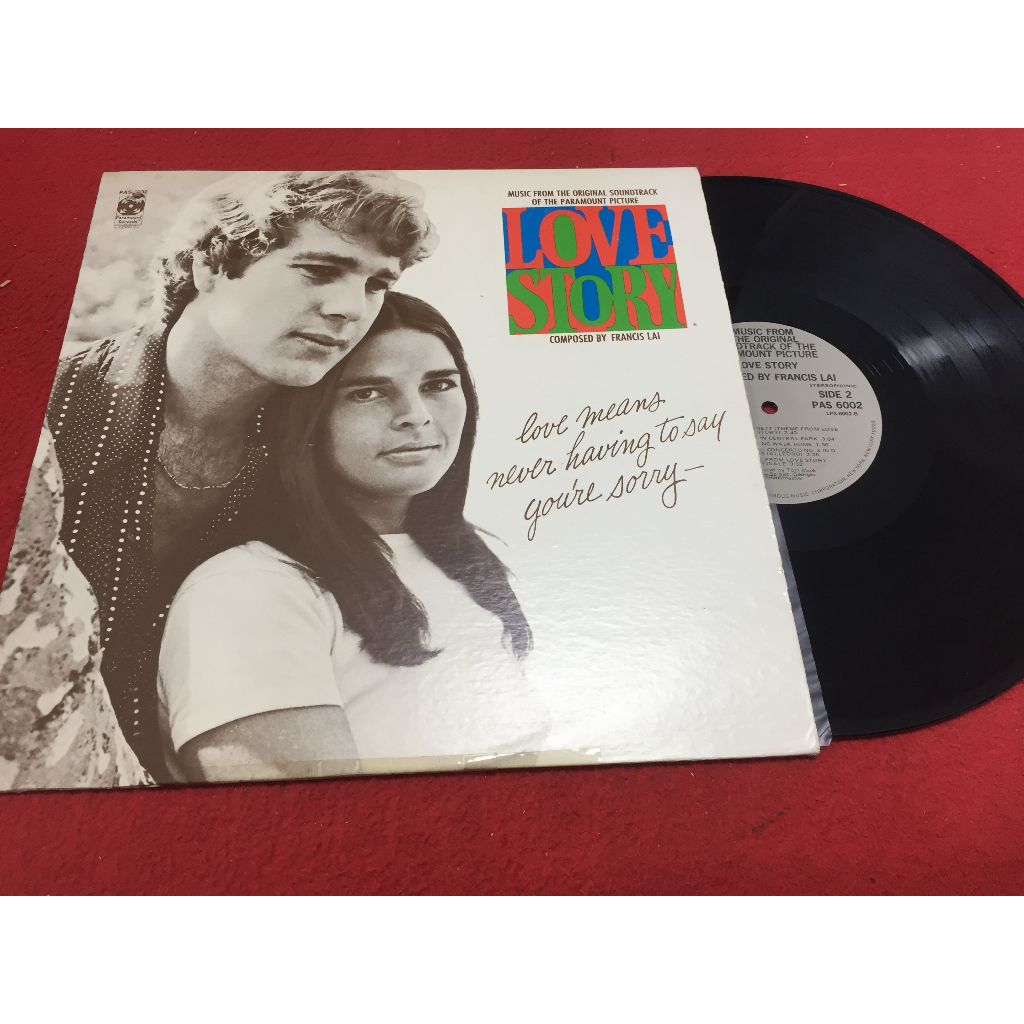 Love Story Soundtrack ขนาด 12 นิ้ว LP ร้าน PinHaiMusic B89