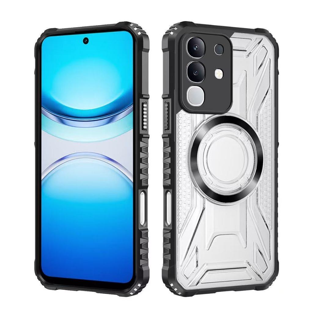เคสชาร์จไร้สาย ใส สำหรับ OPPO Realme C85 เคสกันกระแทก แม่เหล็ก