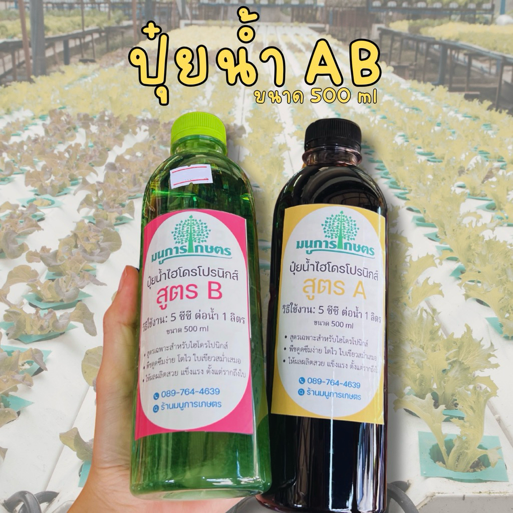 ปุ๋ยน้ำไฮโดรโปนิกส์ สูตร A และ B