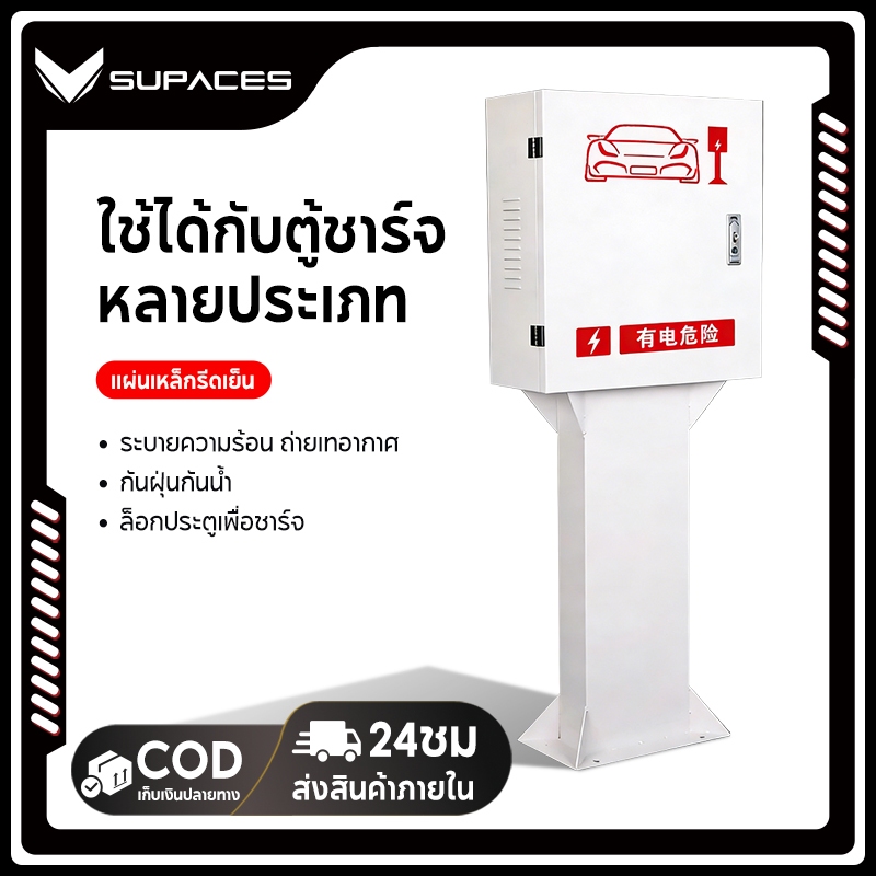 Supace ตู้ชาร์จ  ตู้ใส่ Wall Charger เก็บที่ชาร์จรถไฟฟ้า Smart EV protection รุ่นมีกรอบ EV home charger กันน้ำ
