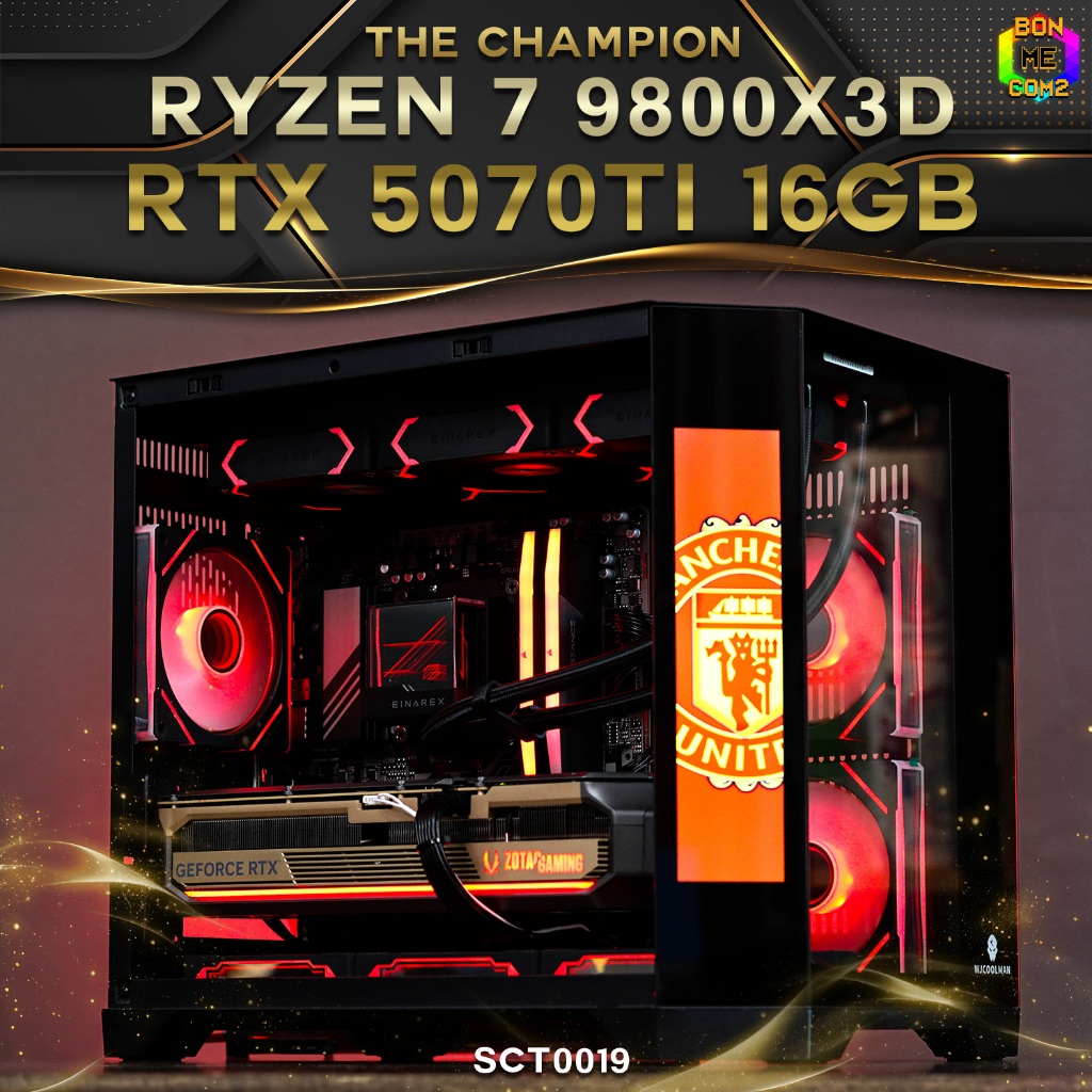 The Champion [Special Custom] / คอมประกอบ Bonmecom2/ AMD RYZEN 7 9800X3D/  RTX 5070 TI 16GB
