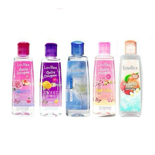 Lovillea Gelly Cologne ลาวีเลีย เจลลี่โคโลญน์ ขนาด 100 มล. เนื้อเจลสีใส กลิ่นหอมติดทนนาน