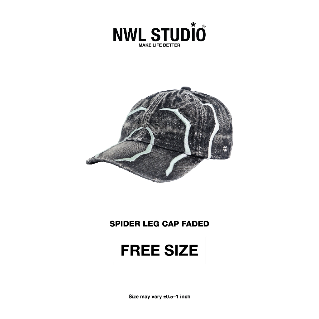 Spider Leg Cap Faded หมวกสีดำเฟด ราคา ถูกที่สุด ดีลบีเคเค แกลเลอรีภาพที่ 8
