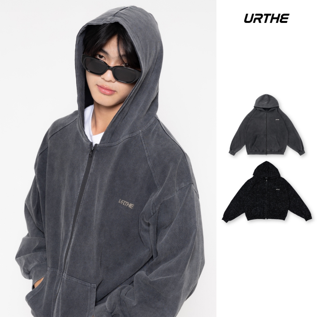 URTHE - เสื้อฮู้ด เเขนยาว รุ่น 3D METAL JK