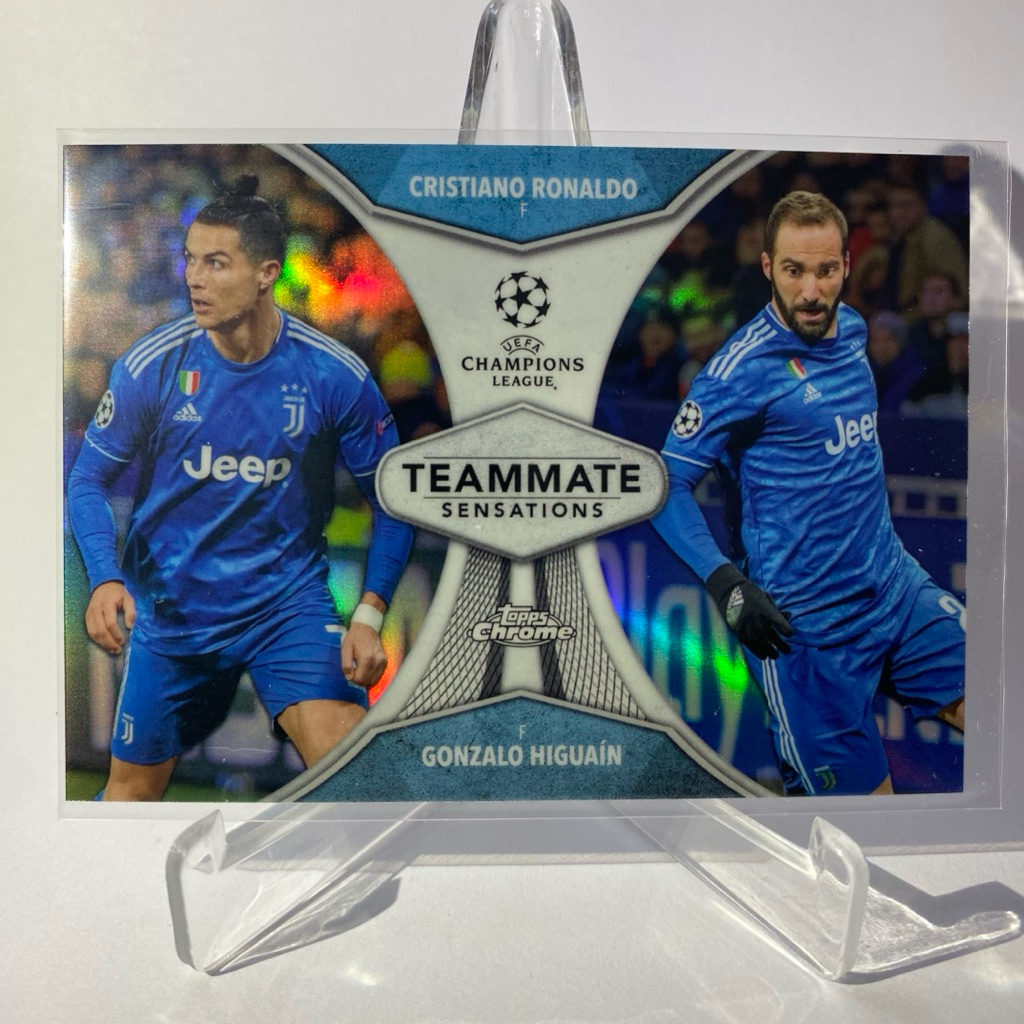 การ์ดนักฟุตบอล CRISTIANO RONALDO,CR7, GONZALO HIGUAIN, TEAMMATE SENSATIONS, JUVENTUS, TOPPS CHROME 2