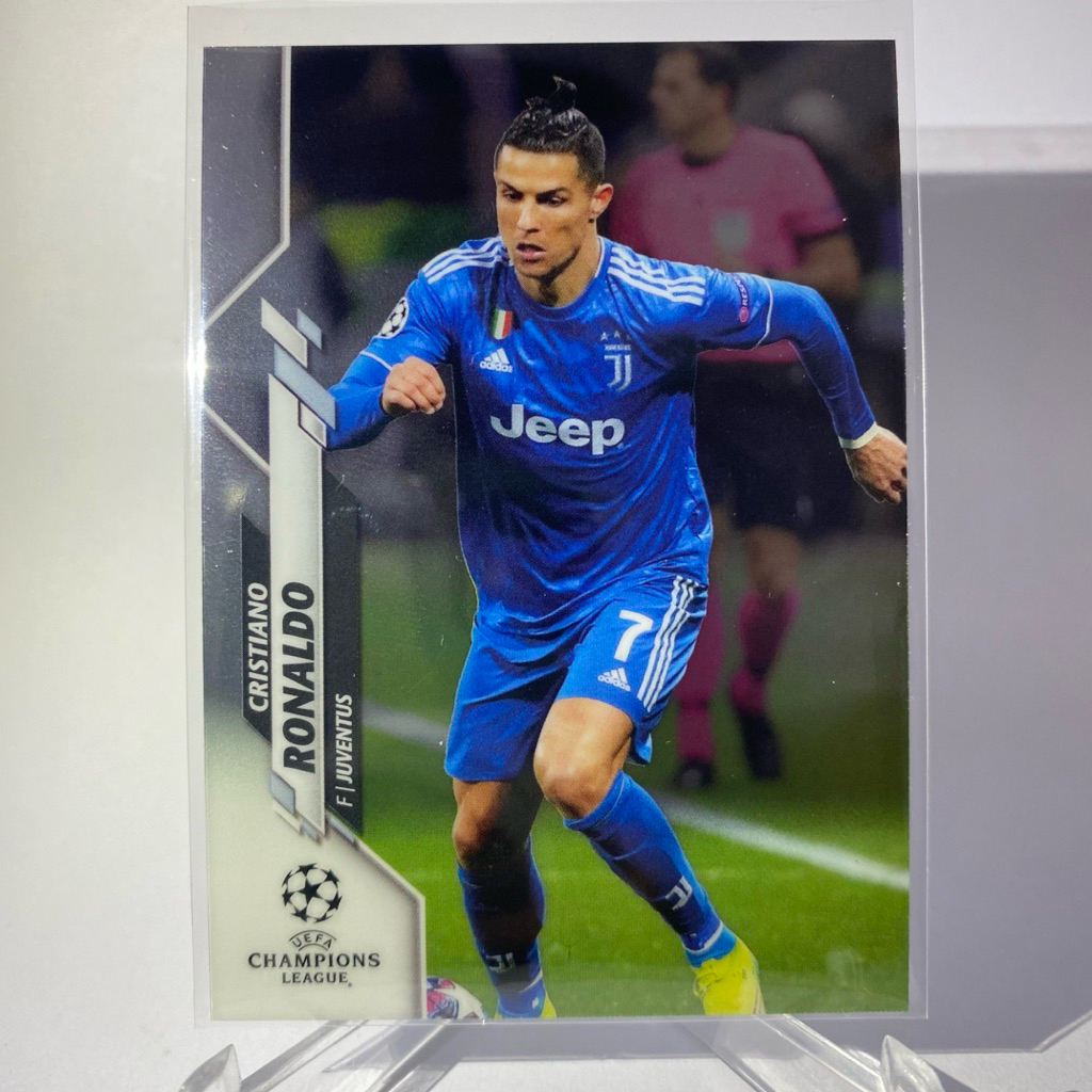 การ์ดนักฟุตบอล CRISTIANO RONALDO, CR7, JUVENTUS, TOPPS 2020, (การ์ด chrome)