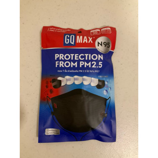 หน้ากาก GQ Max N95 Protection from PM 2.5 สีดำ สำหรับผู้ใหญ่