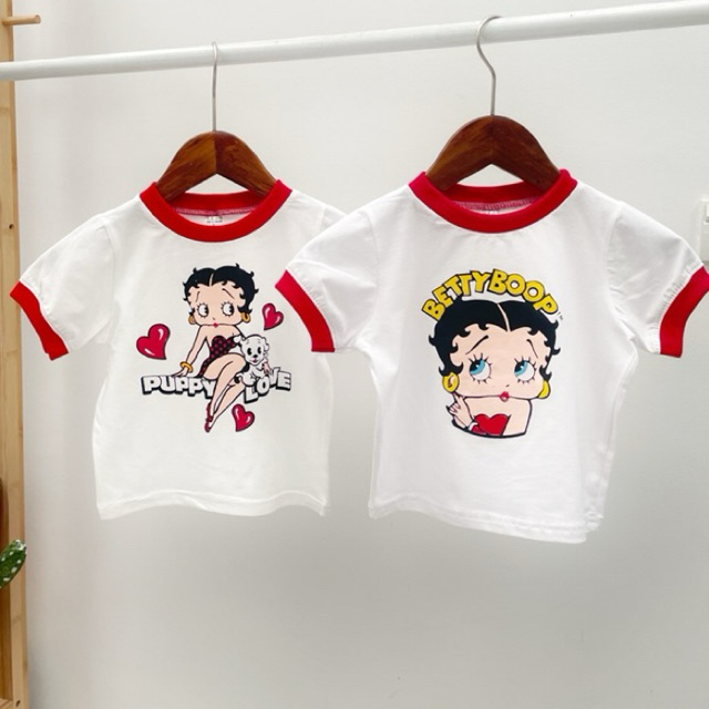 เสื้อครอปเด็กผู้หญิง 1-8ปีลายน่ารัก