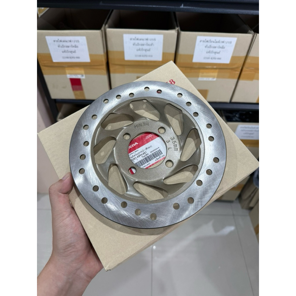 จานดิสเบรคหน้าเวฟ125sri หัวเถิกหน้าแหลมไฟเลี้ยวบังลม/เวฟx/เวฟ100Sยูบ็อค แท้เบิกศูนย์ *45251-KPH-951*