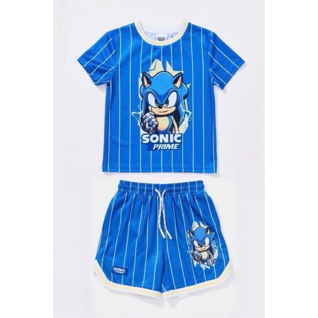 Sonic ชุดเซตผ้าเป็นลื่นๆใส่สบายเหมาะกับหน้าร้อน *2-3/3-4/4-5/6-7ปี