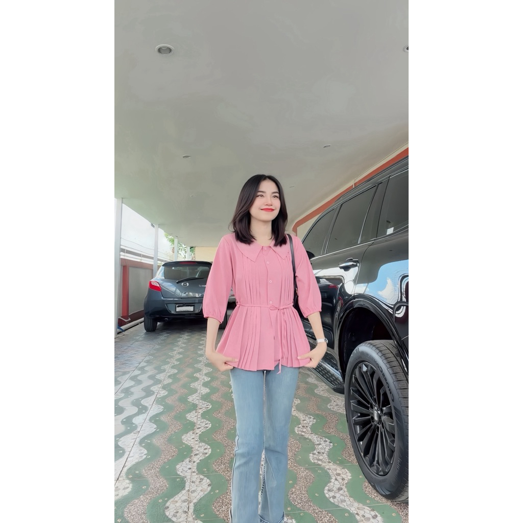 เสื้อคอปกวี Madam look แขนสามส่วน - รูปที่ 3