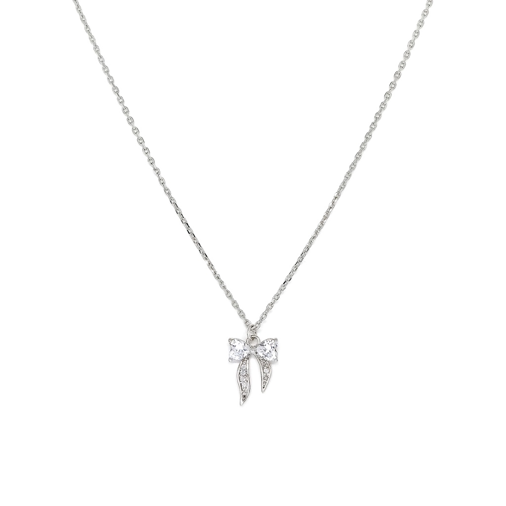 Fyne Fories Rizz Necklace ♡ สร้อยคอโบว์ประดับ zirconia ♡ fynefories