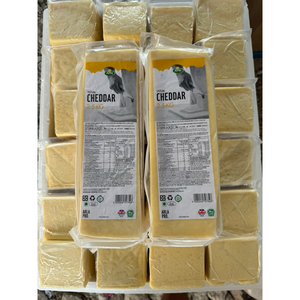 ไวท์เชดด้าชีส 2.5 กิโล White CHEDDAR 2.5KG หอม อร่อย ส่งไว