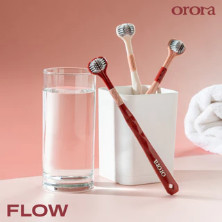 [ ส่งฟรี 🔥 ] Orora แปรงสีฟัน ออโรร่า รุ่น Flow แปรงสีฟัน 3 หัว ขนนิ่ม Super soft เทคโนโลยี Dynamic Clean สะอาดล้ำลึก