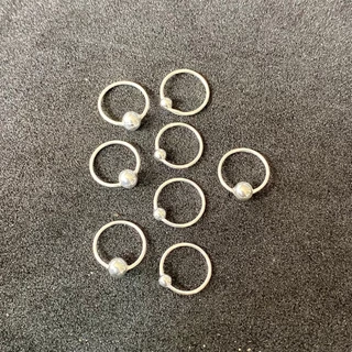 ต่างหูห่วงเงินแท้ Plummet Hoop Earrings 92.5% (ห่วงลูกตุ้ม)