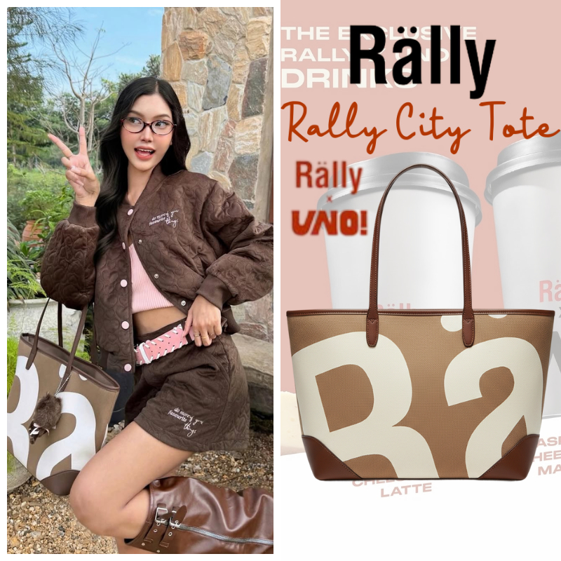 ☕️OUTLETS✅พร้อมส่ง🔥💯🔖Rally x UNO Mini City Tote Limited House Blend Rally Movement Bag กระเป๋าทรง To
