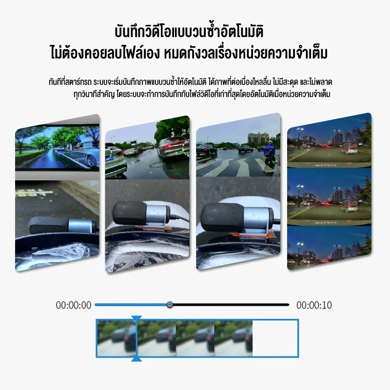 [ใหม่] HIKVISION D1PROWP / D1WP กล้องติดรถยนต์และจักรยานยนต์ กันน้ำระดับ IPX5 1440P มี Wi-Fi ในตัว หมุนได้ 360° thumbnail 6