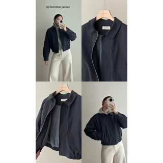 FADTHINGS : Aji bomber jacket สีกรมท่า ผ้าเดียวกับ paté ค่า 🐟🖐🏻➿