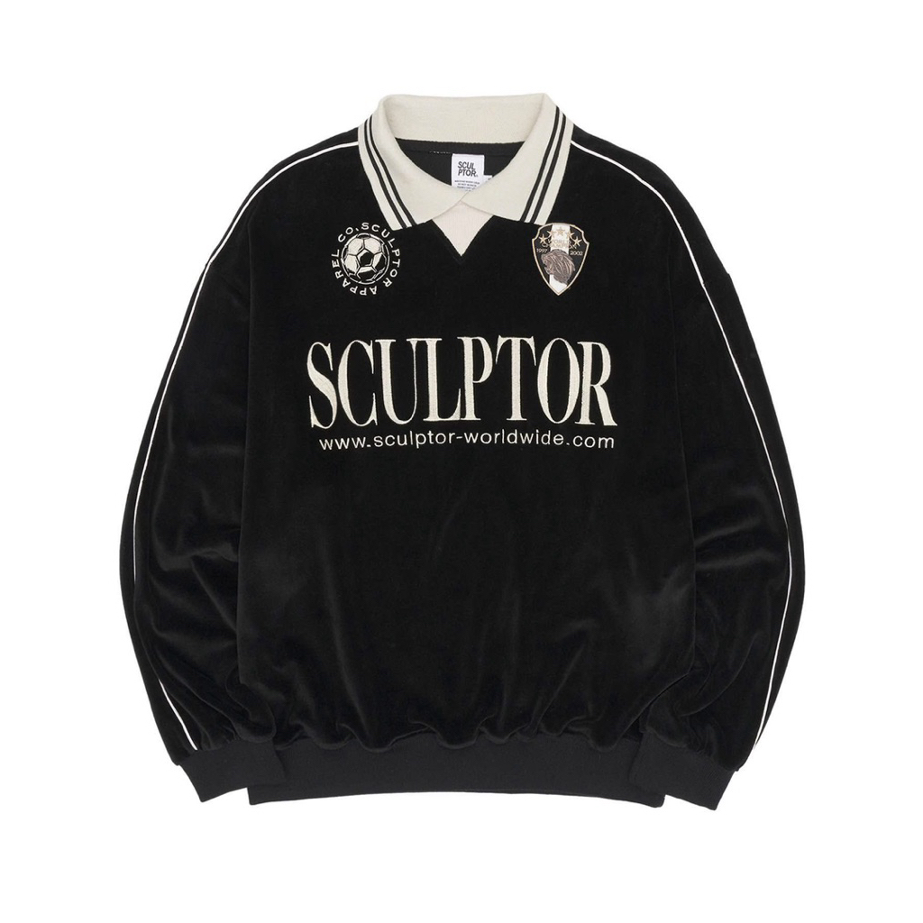 [มือสอง] ส่งต่อ Sculptor Velour Soccer Jersey Black size m