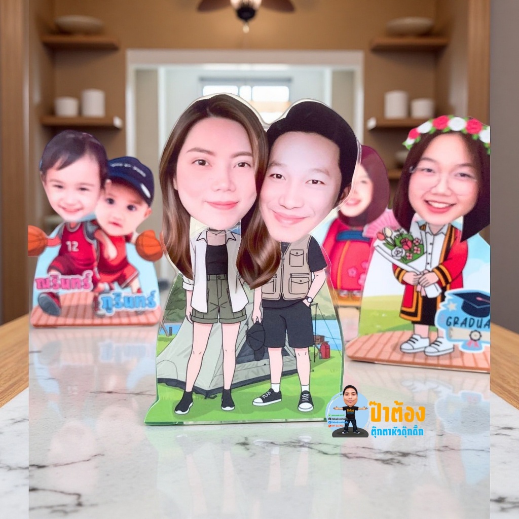 (สั่งแล้วร้านทำให้ทันที ส่งเร็ว) ตุ๊กตาดุ๊กดิ๊กแบบคู่หัวชิดติดกัน ร้านออกแบบภาพให้ มีชิ้นเดียวในโลก น่ารักสุด แถมถ่านฟรี - รูปที่ 5